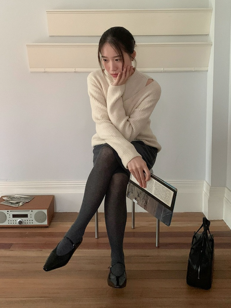 レイヤードプチハイネックニット 2210