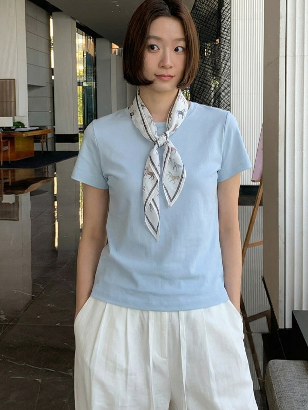 ベーシックスカーフセットTシャツ 2415