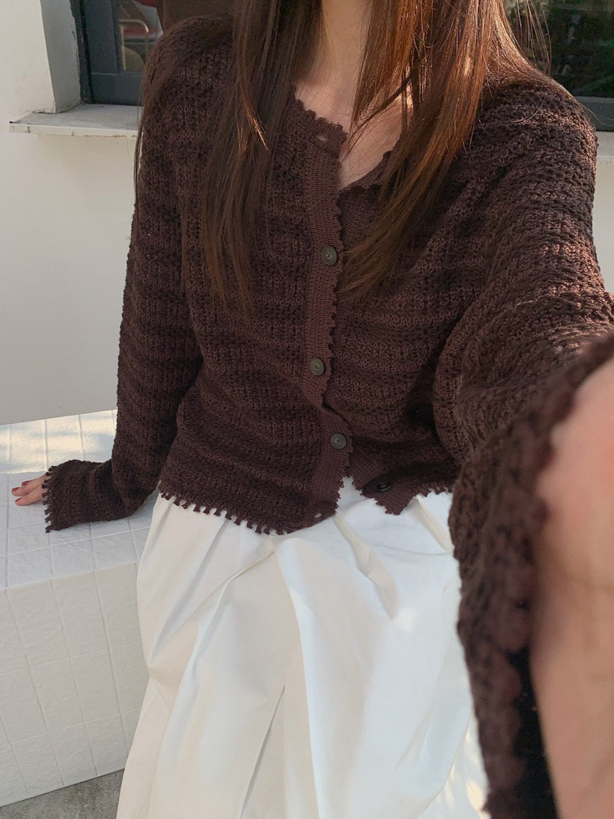VINTAGE TEXTURED CARDIGAN 2458