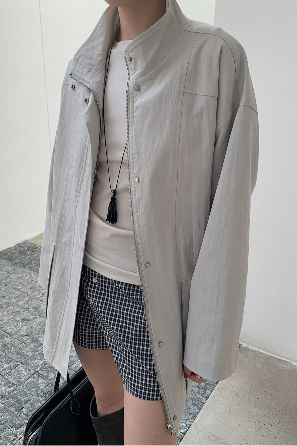 OVERSIZED STAND COLLAR JACKET 2321