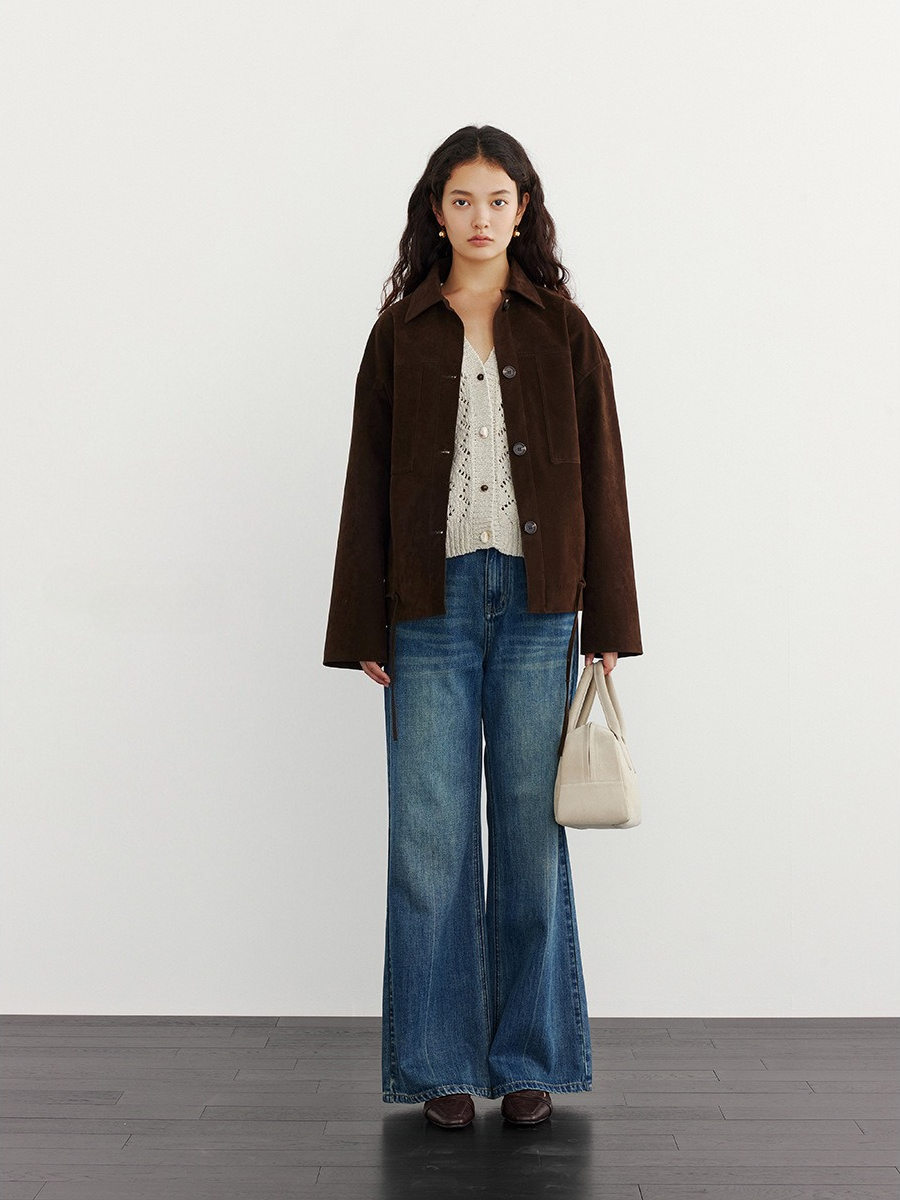 SUEDE HEM LOOP TIE JACKET 2132