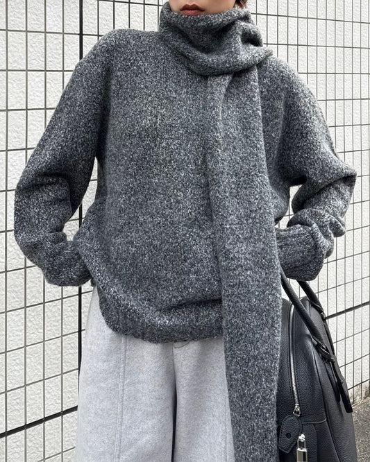 SCARF CREW NECK KNIT 2223