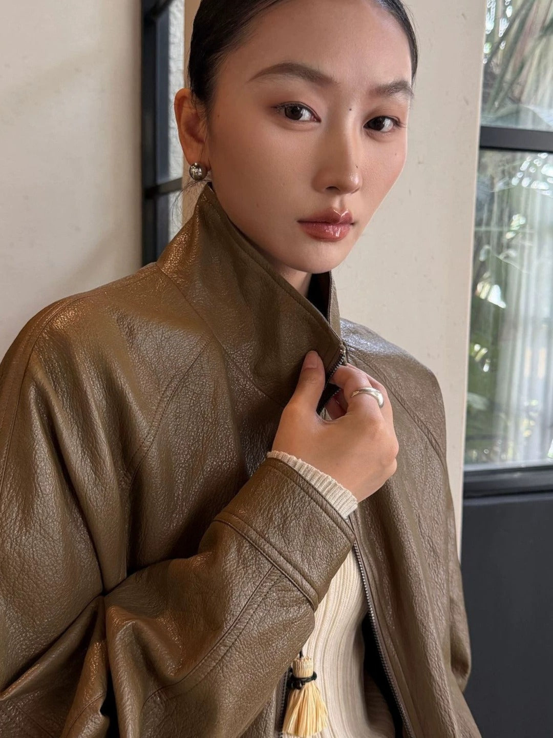 LEATHER ZIP BLOUSON 2515