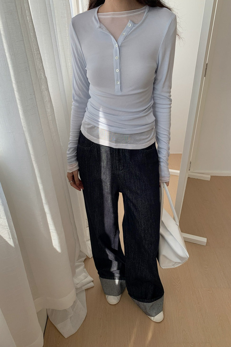 BUTTON HENLEY TOP 2314