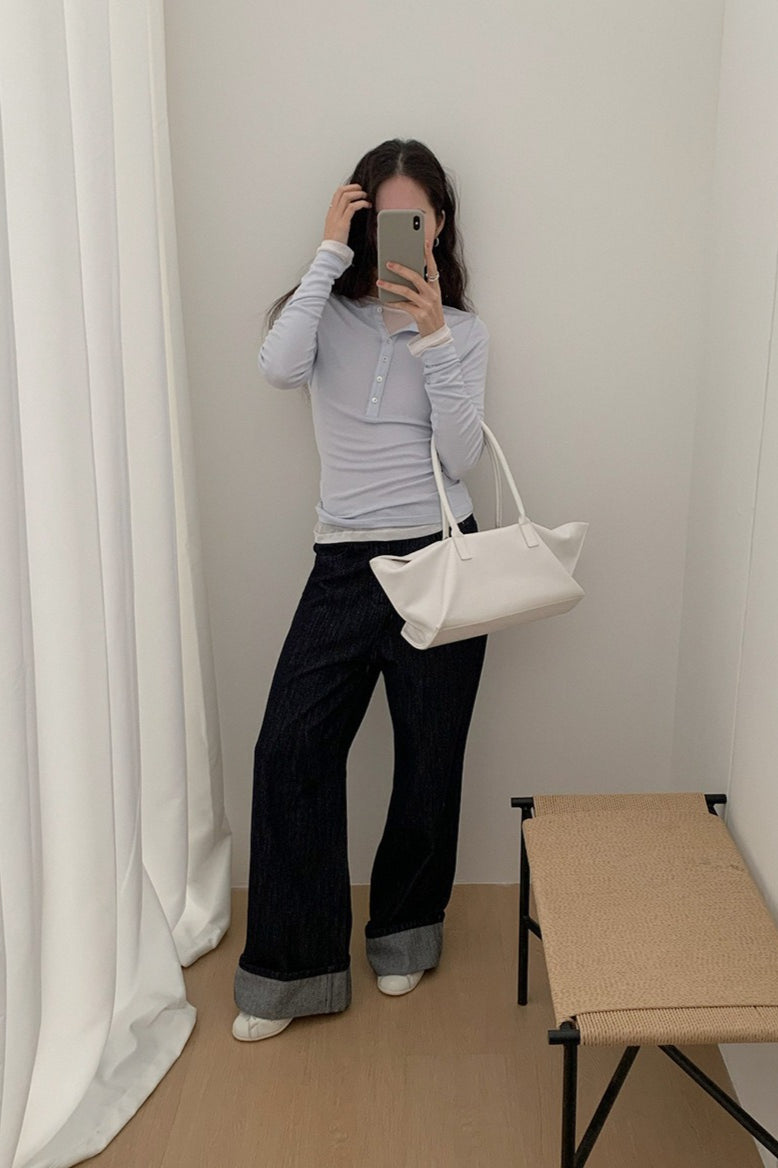 BUTTON HENLEY TOP 2314
