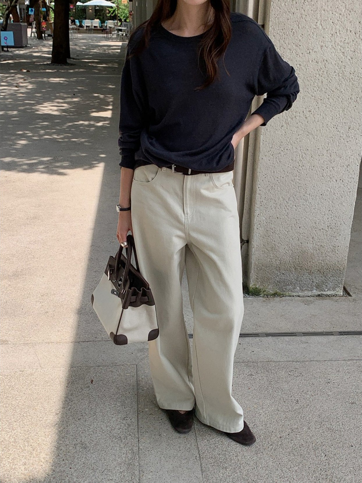 HIGH-WAIST STRAIGHT PANTS 2456