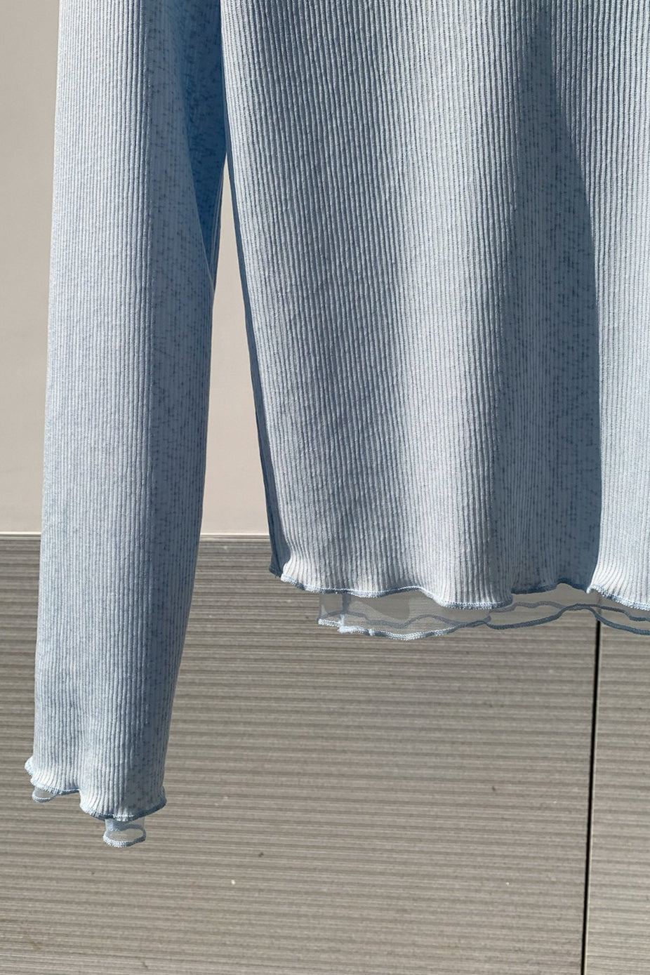 LAYERED SHEER COLLAR TOP–COLORS 2310