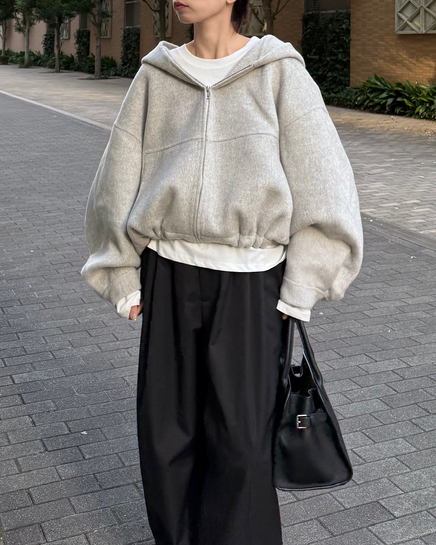 ボリュームウールパーカー2228