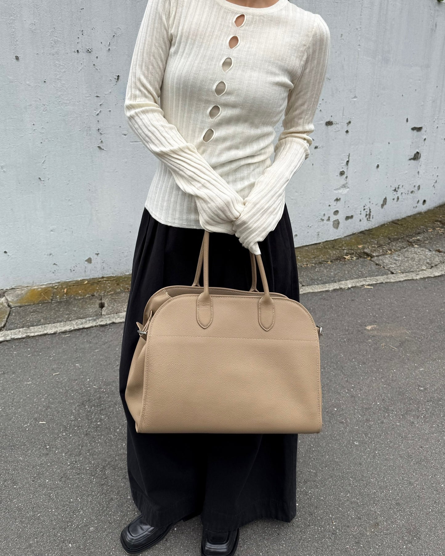 【予約商品】ベルトボストンバッグ(ラージ) 1425 ※12月中旬順次発送(Blackのみ)