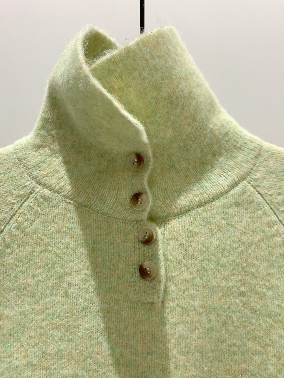 スタンドカラーラグランニット 2198