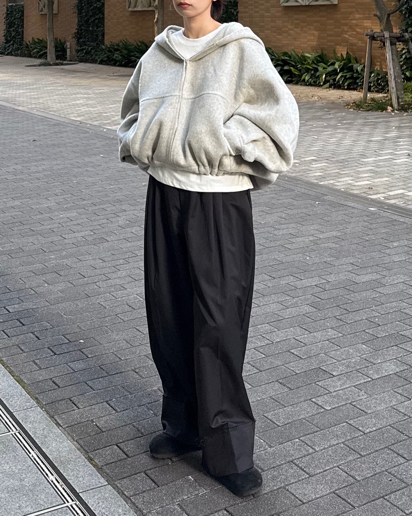 ボリュームウールパーカー2228