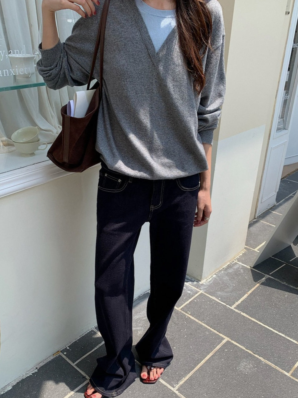 LAYERED-LOOK MINIMAL KNIT 2454