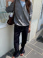 LAYERED-LOOK MINIMAL KNIT 2454