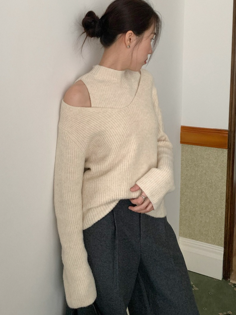レイヤードプチハイネックニット 2210