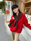 SCARF ACCENT SWEAT 2481