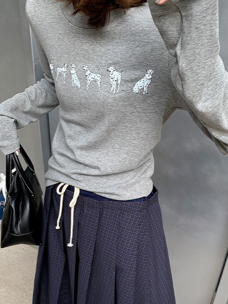 ドッグプリントロングTシャツ 2172