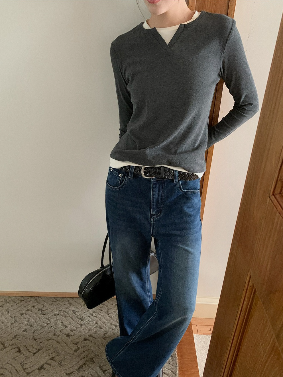 フェイクツーピーススキッパーTシャツ 2199