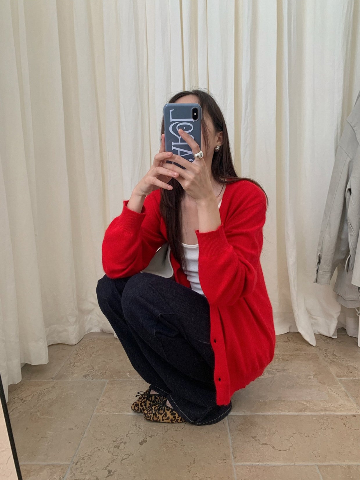 LOOSE ASYM V-CARDIGAN 2464