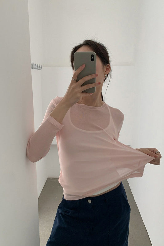 MULTI COLOR SHEER TOP 2307