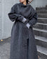 ウールスタンドカラーロングコート 2232