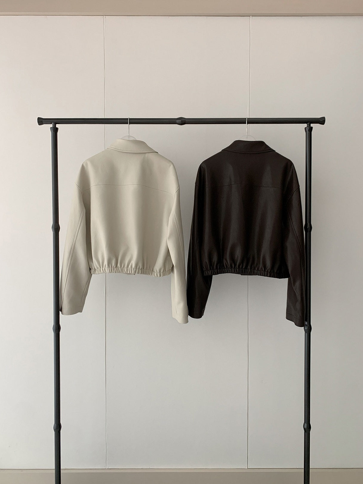 VEGAN LEATHER COCOON JACKET 2459