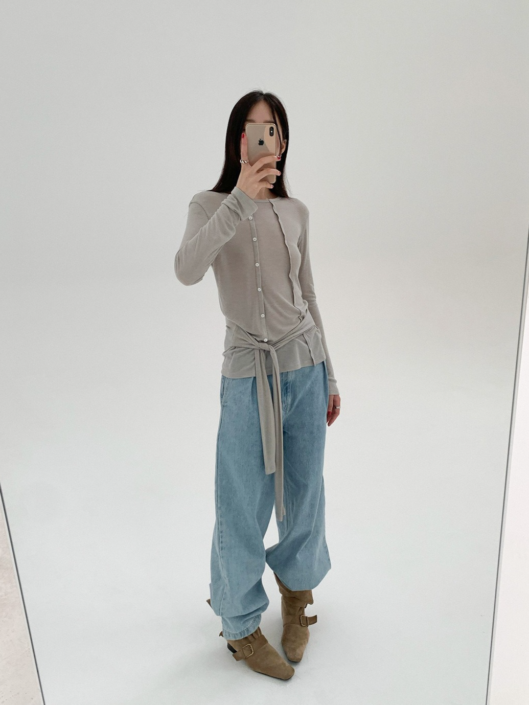フェイクツーピースニュアンストップス 2162