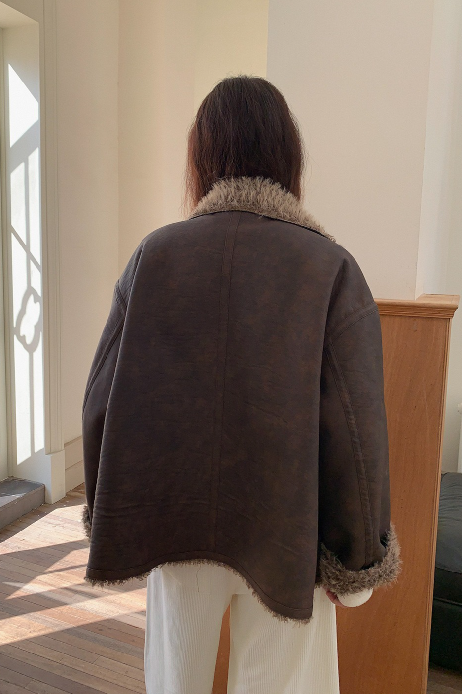 リバーシブルフェイクムートンコート 2218