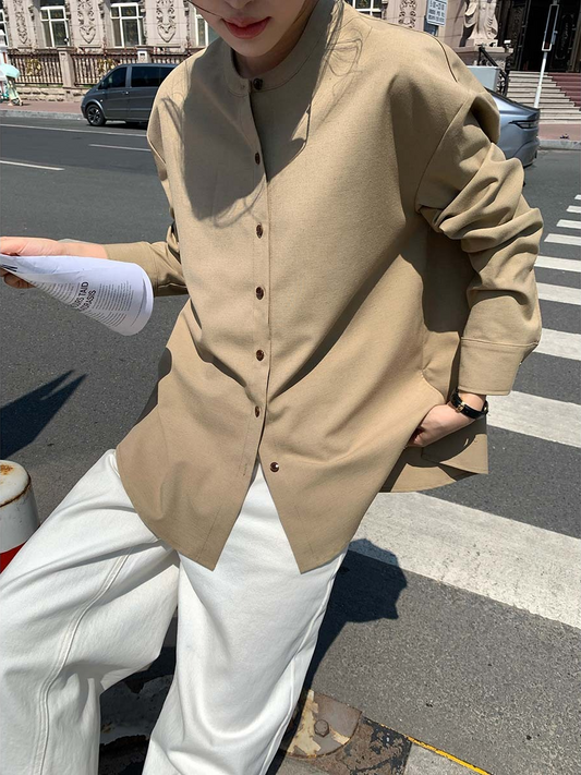 バンドカラーベーシックシャツ2112