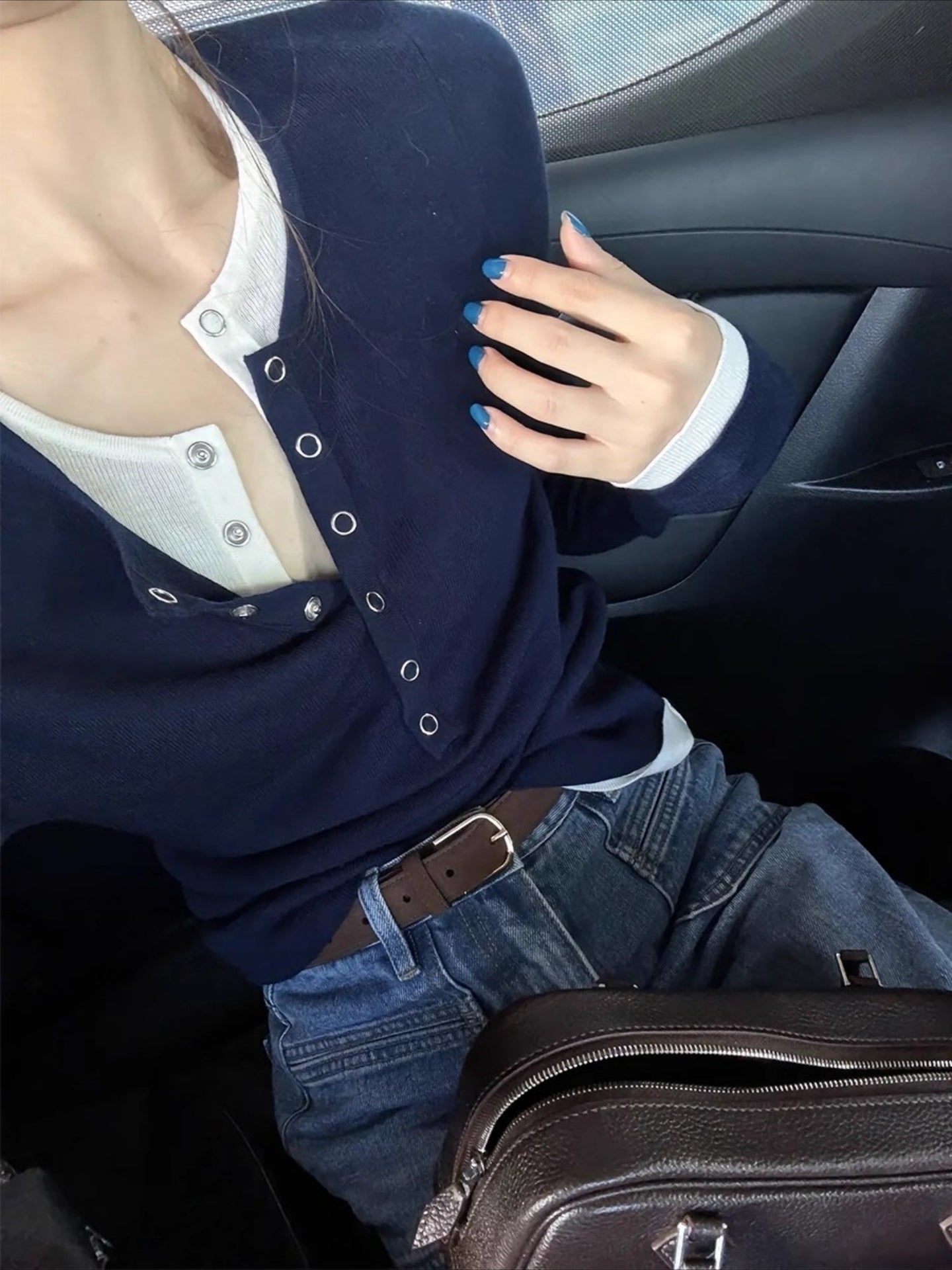 LAYERED HENLEY TOP 2513