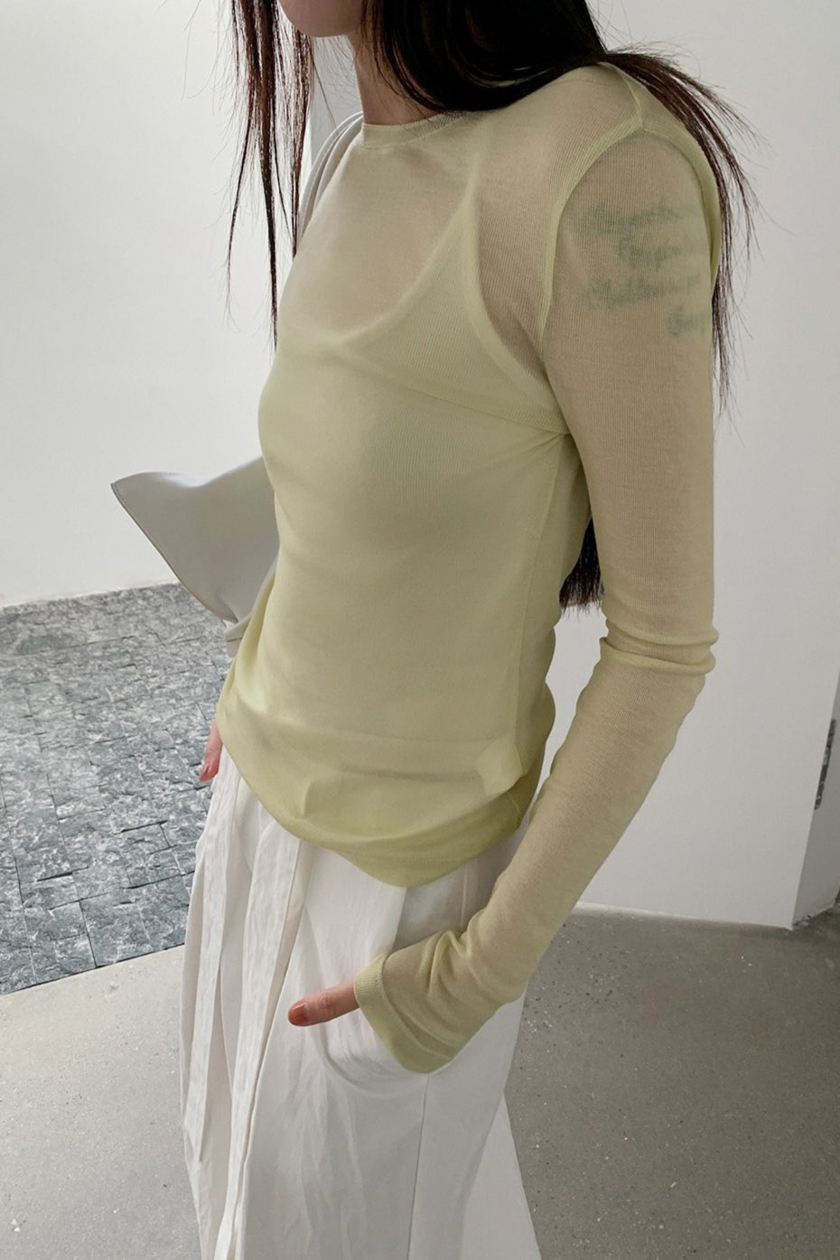 MULTI COLOR SHEER TOP 2307