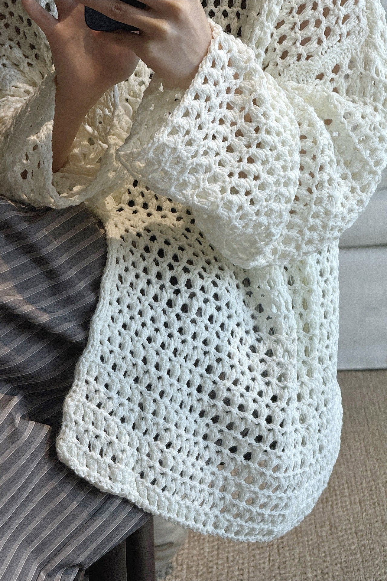 シアーメッシュニットカーディガン 2265