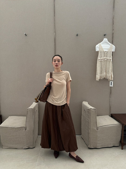 WASHER LEATHER SKIRT 2485