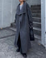 ウールスタンドカラーロングコート 2232