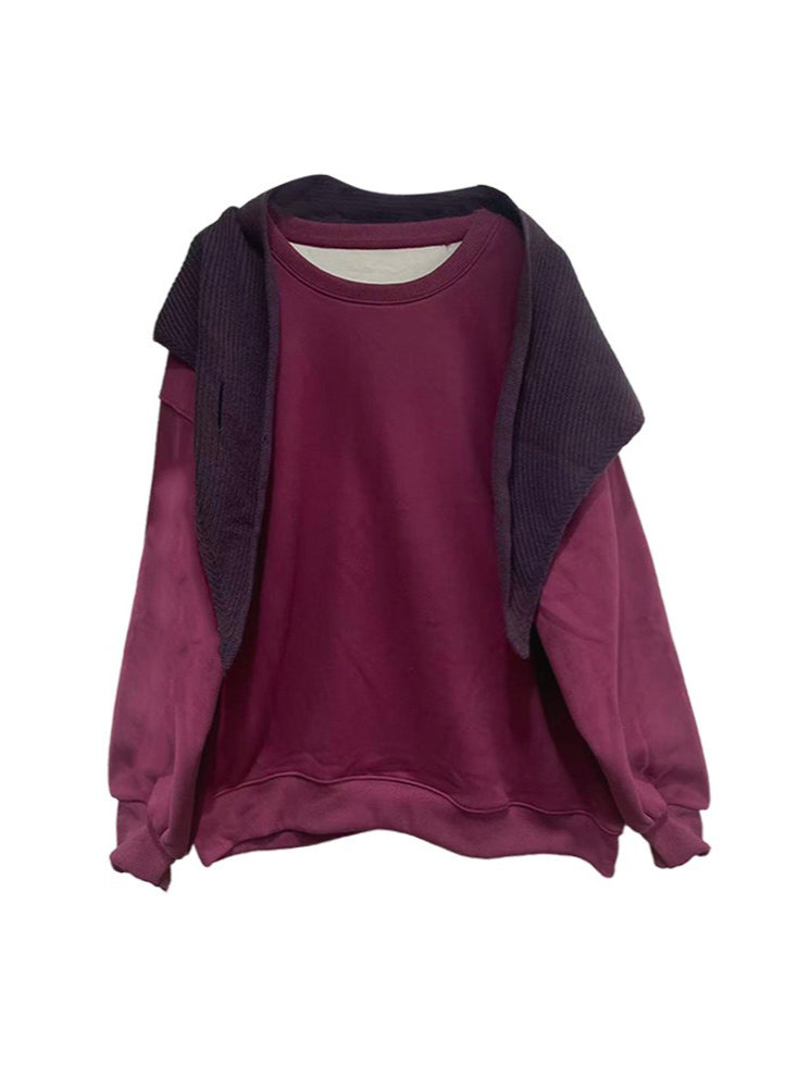 SCARF ACCENT SWEAT 2481