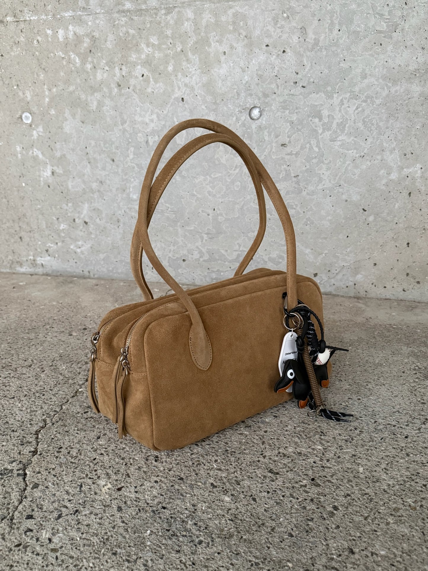 SUEDE WIDE BOSTON BAG 2495