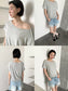 ボートネックTシャツ 2074