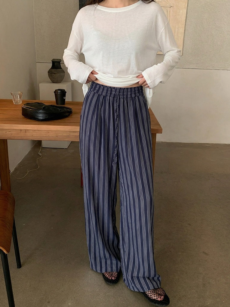 ストライプストレートパンツ 2412