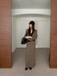 MIXED KNIT FITTED SKIRT 2469