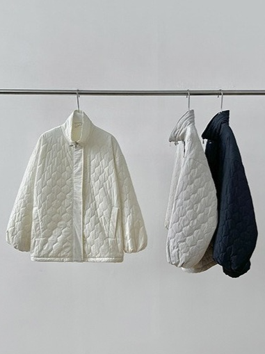 キルティングハイネックブルゾン 2192