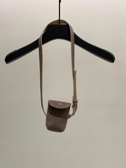 SUEDE BELT FLAP BAG 2122
