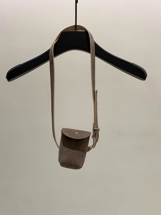SUEDE BELT FLAP BAG 2122