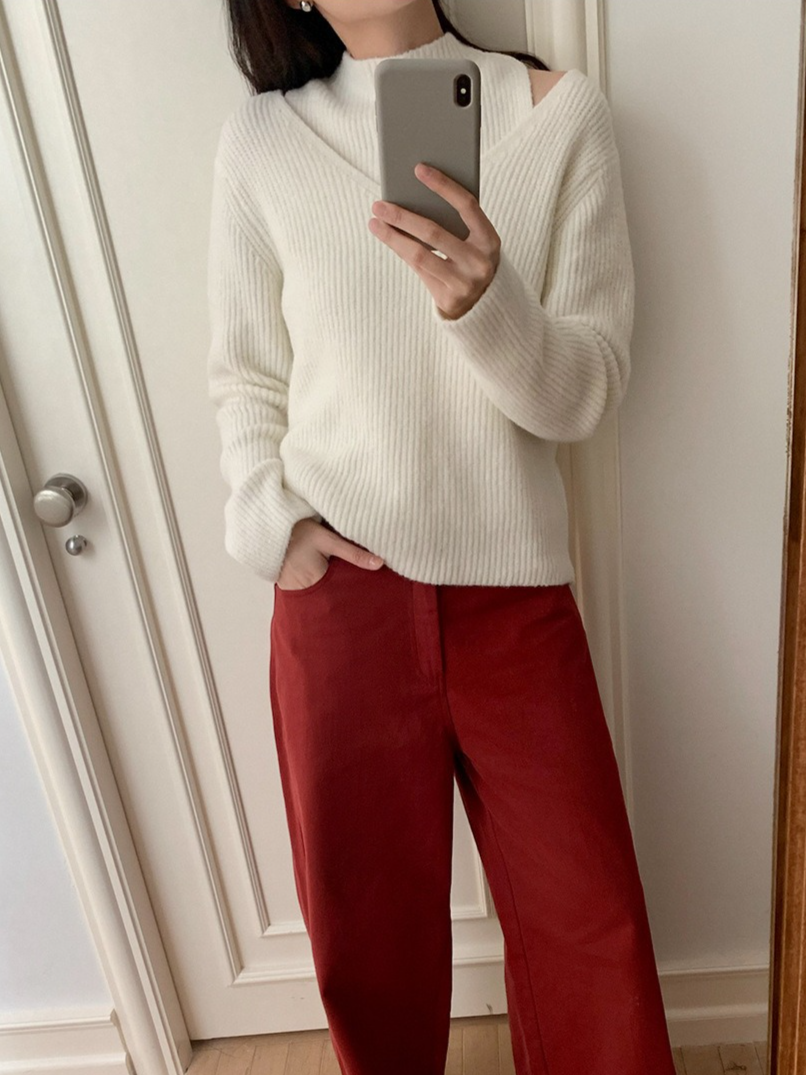 レイヤードプチハイネックニット 2210