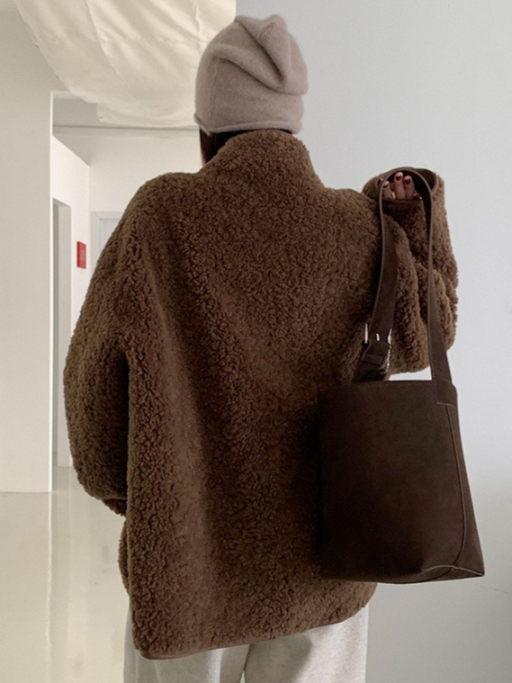 スタンドカラーボアコート 2209