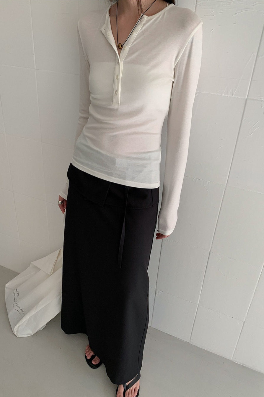 BUTTON HENLEY TOP 2314