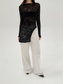 SHEER KNIT LONG TOP 2120