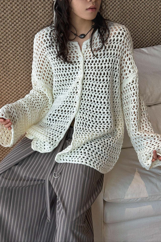 シアーメッシュニットカーディガン 2265