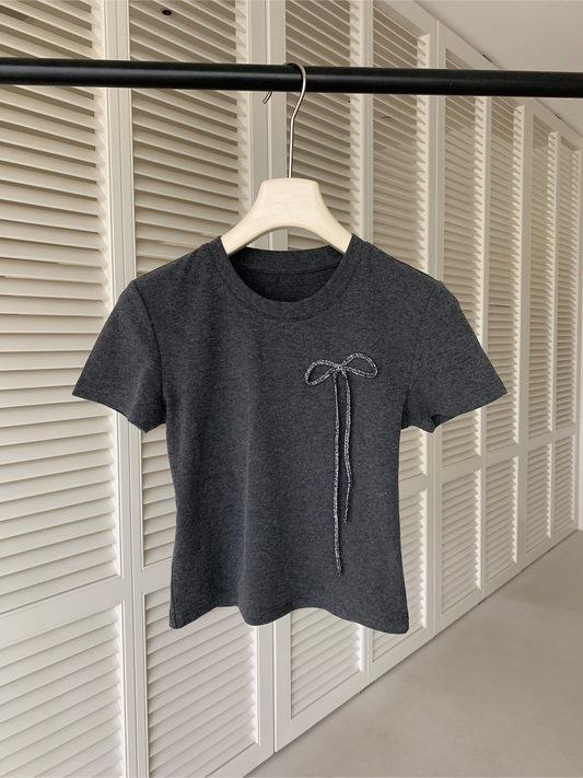 コンパクトリボンデザインTシャツ 2115