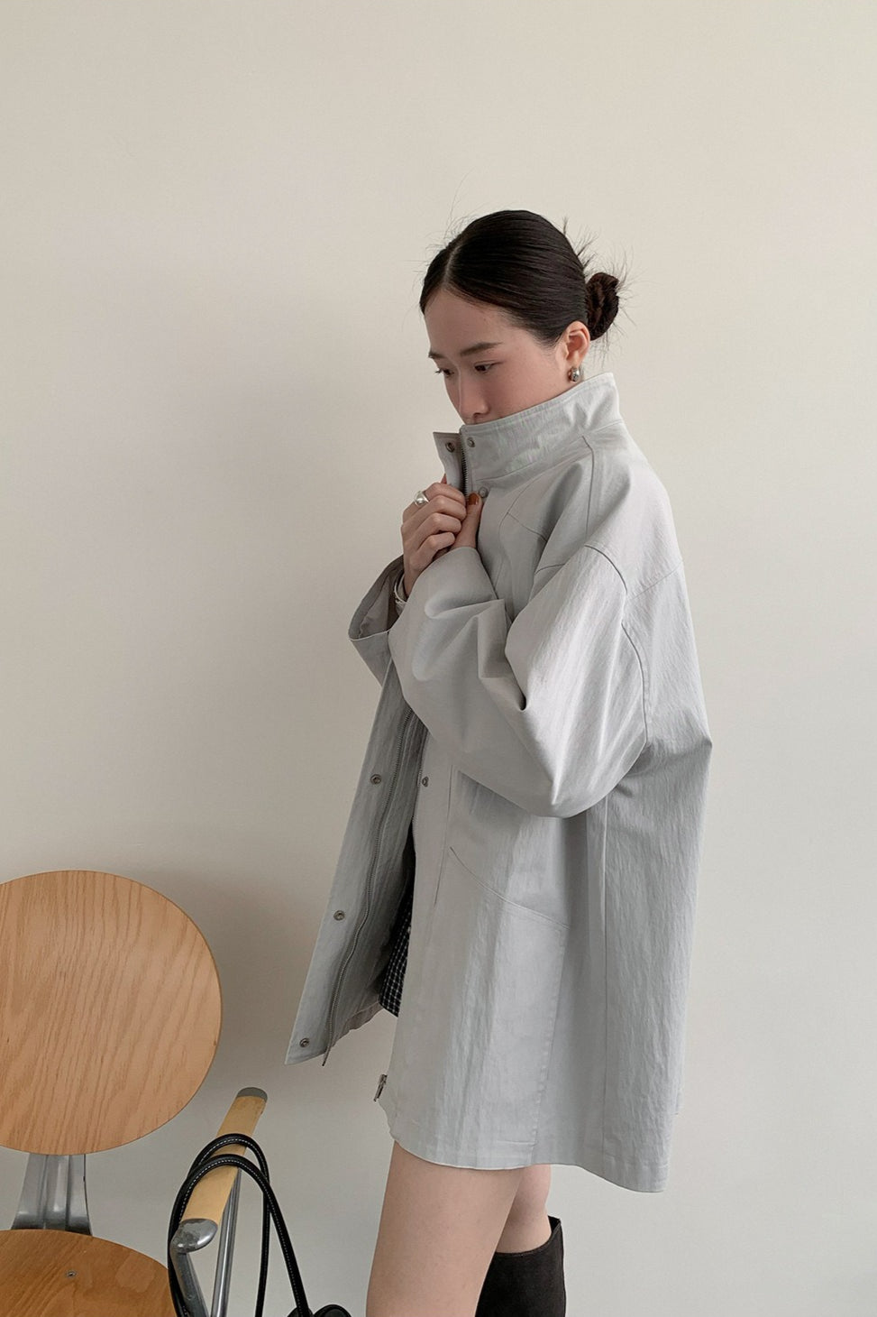 OVERSIZED STAND COLLAR JACKET 2321