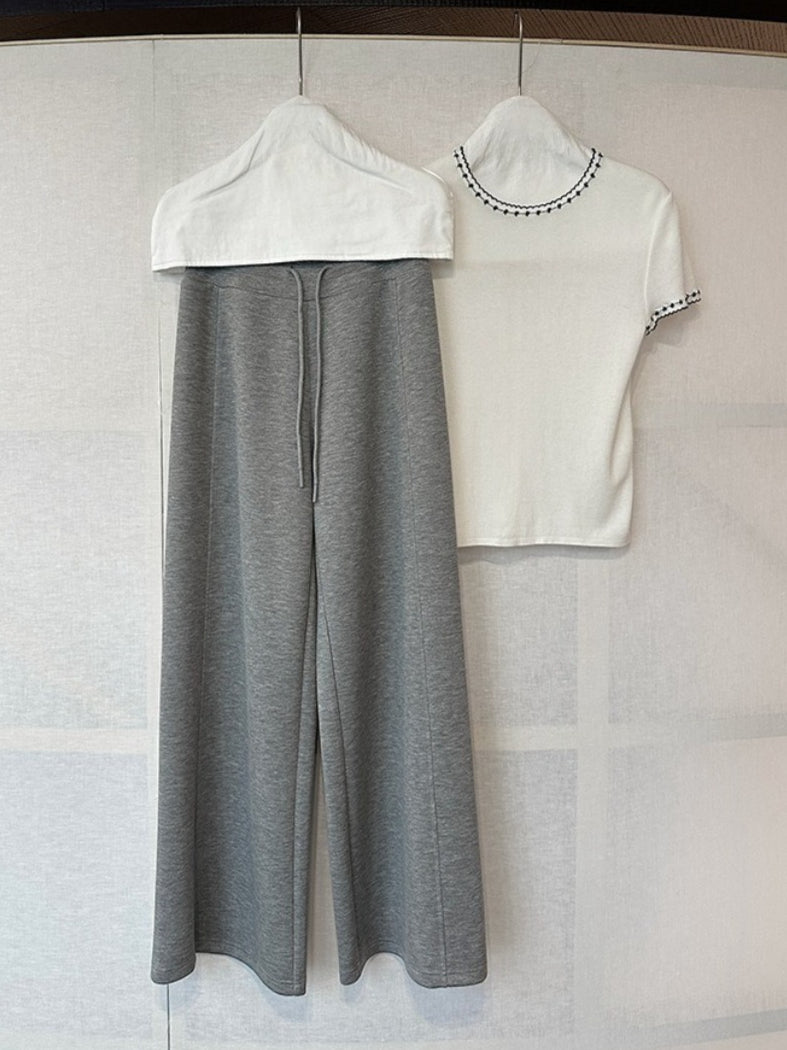 ドロストストレートスウェットパンツ 2386