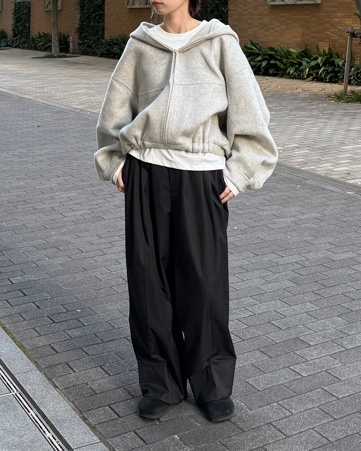 ボリュームウールパーカー2228